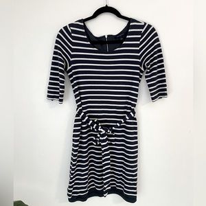Banana republic navy and white striped dress